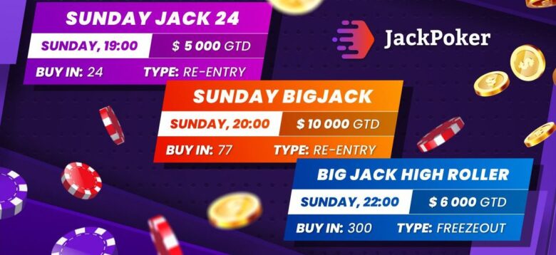Jackpoker еженедельные турниры